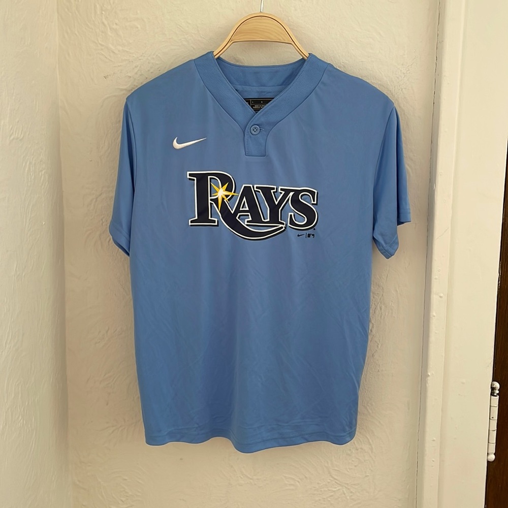 NIKE MLB Youth Tampa Bay Rays One-Button Jersey Blue